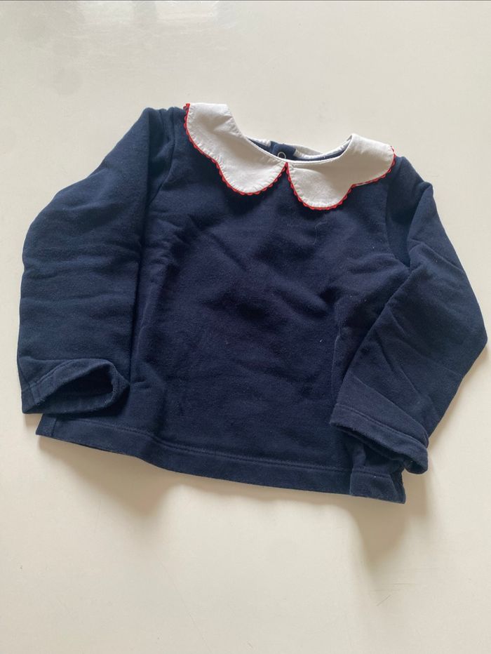 Sweat molleton à col jacadi