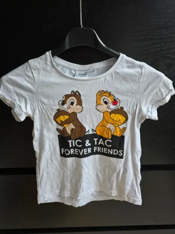 Tee-shirt blanc tic et tac Disney