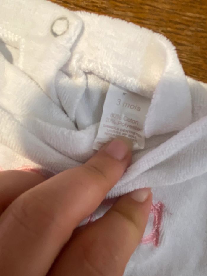 Pyjama blanc j’aime ma maman - photo numéro 2