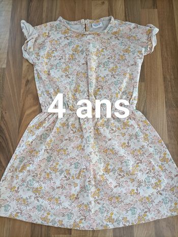 Robe abricot fleurie 4 ans Tape à l'oeil 