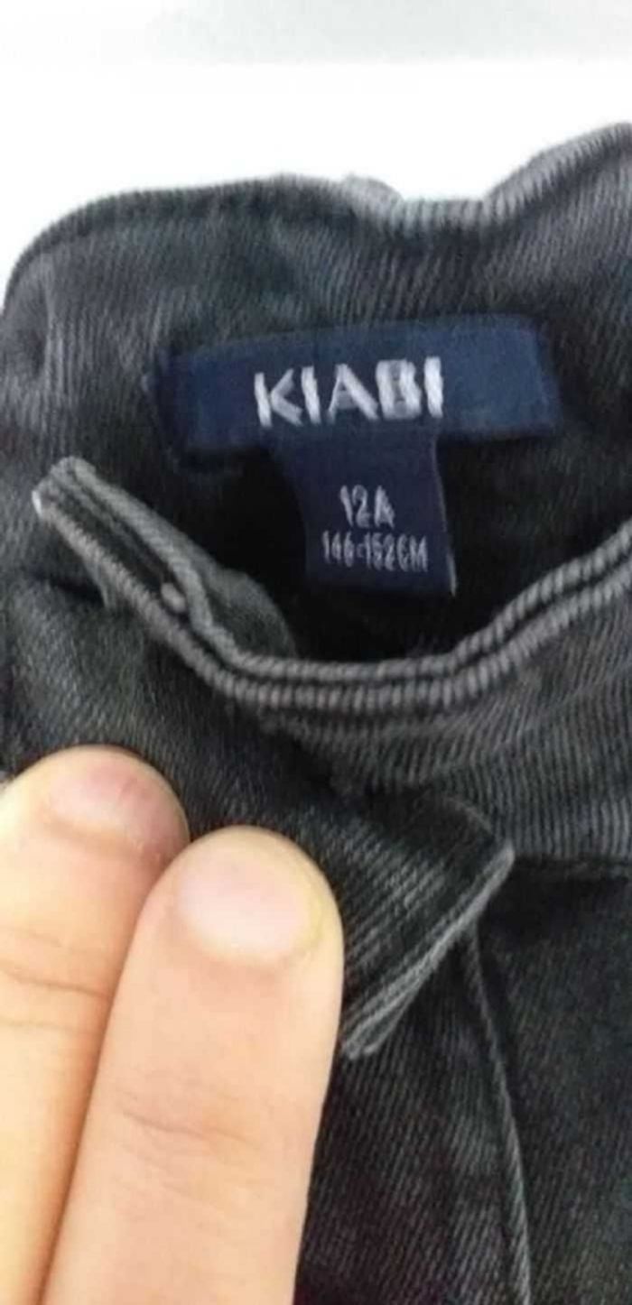 Pantalon jean fille kiabi noir 12 ans - photo numéro 2