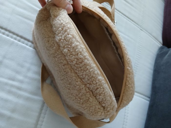 Sac bandoulière tissu peluche - photo numéro 2