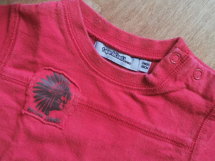 🌼 Lot Obaïbi Tape à L'Oeil 🇨🇵 coton tee-shirt manches longues 3mois 60cm garçon 👶 - photo numéro 9