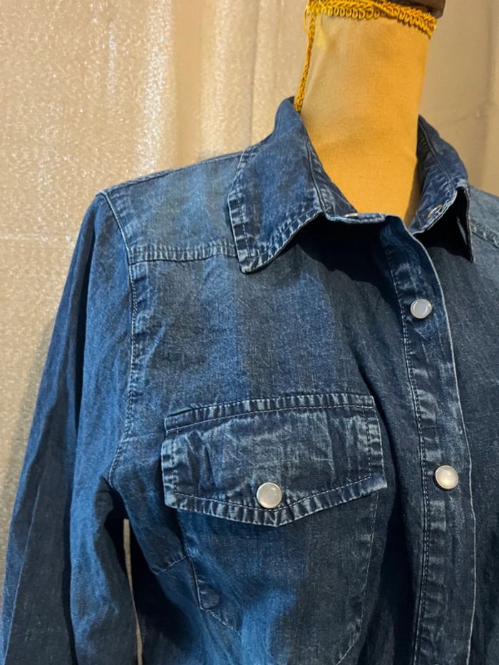Chemise en jeans cc collection taille 40 - photo numéro 3