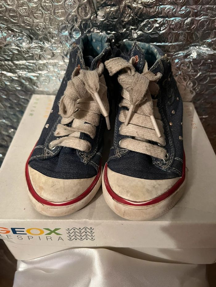 Paire de baskets en jean fille taille 26 marque Geox - photo numéro 3