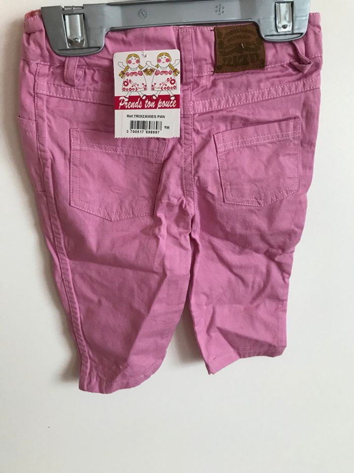 Pantalon rose 9 mois neuf avec etiquettes - photo numéro 2