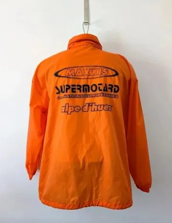 Veste imperméable orange - Championnat de France Supermotard - taille L
