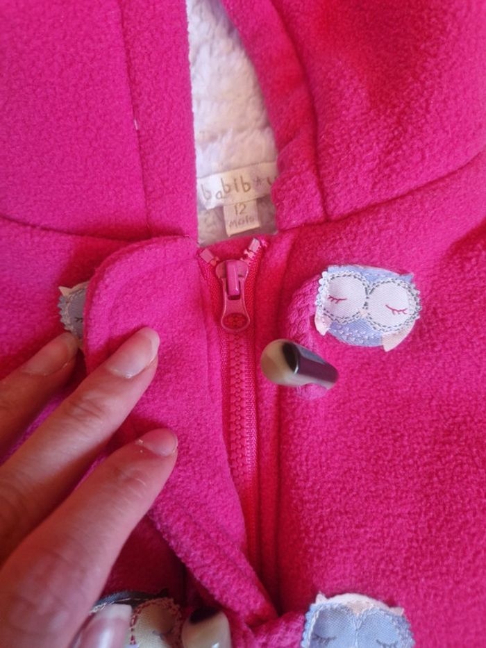 Jolie manteau rose fille babibou 12 mois - photo numéro 6