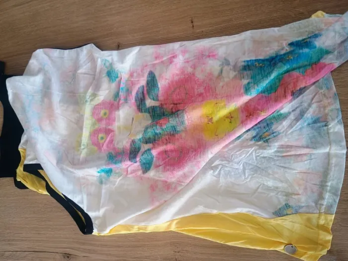 chemise sans manche semi transparente jaune et motif XXL - photo numéro 4