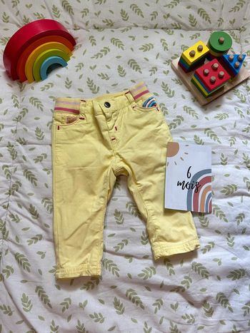 Jean jaune claire 6 mois Mots d'enfants