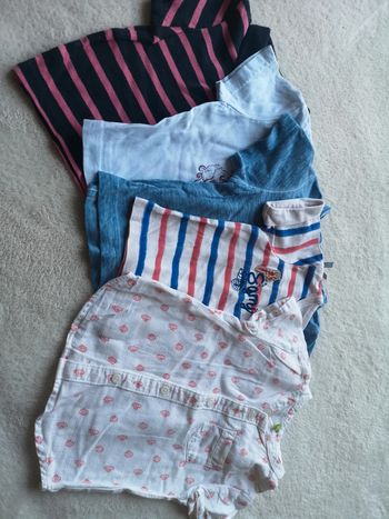 Lot 5 manches courtes 6mois