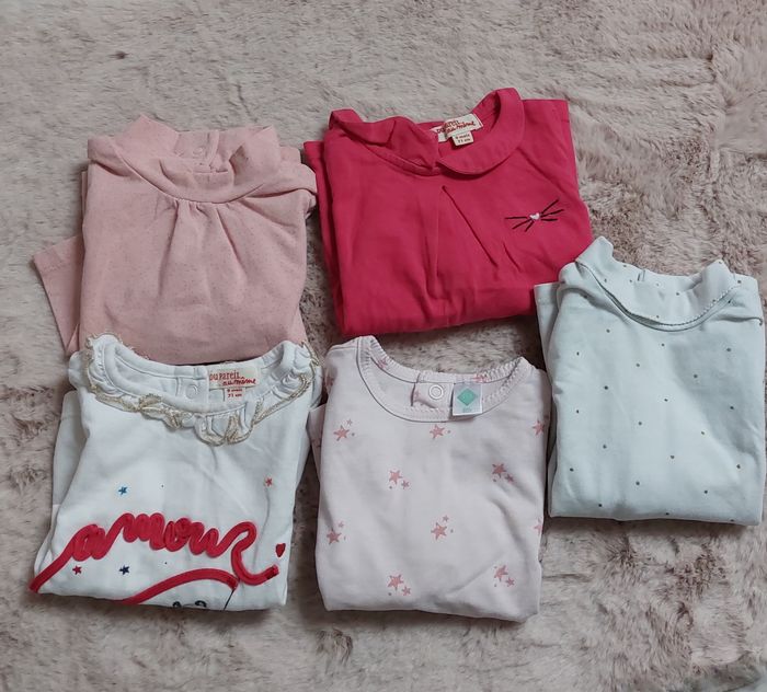 Lot 5 t-shirts 9 mois
