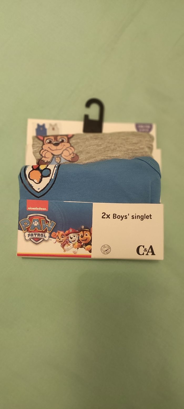 Lot 2 débardeurs Paw Patrol neufs