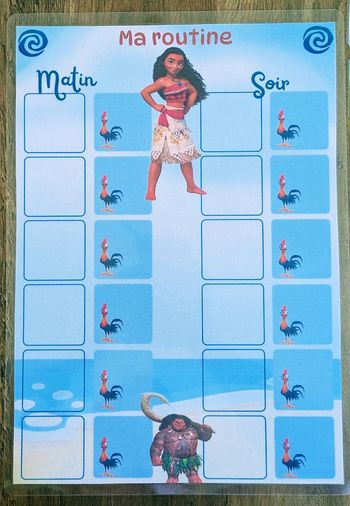 Jolie routine sur le thème des mers et Vaiana