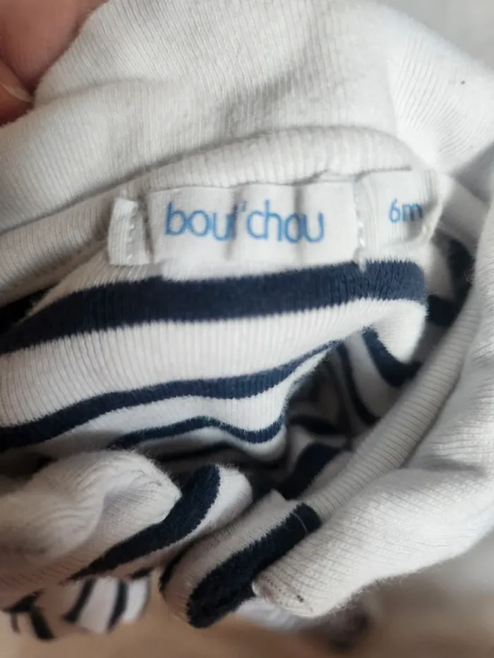 Mignon body marinière col Claudine bébé fille 6 mois manches longues automne hiver Bout'chou - photo numéro 4
