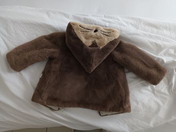 Joli manteau polaire mixte à capuche Zara Baby taille 2 / 3 ans