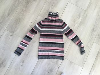 Pull col roulé fille