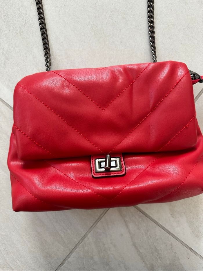 Sac à bandoulière rouge - photo numéro 2