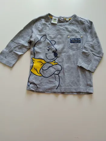 tee shirt manches longues gris disney garcon 12 mois