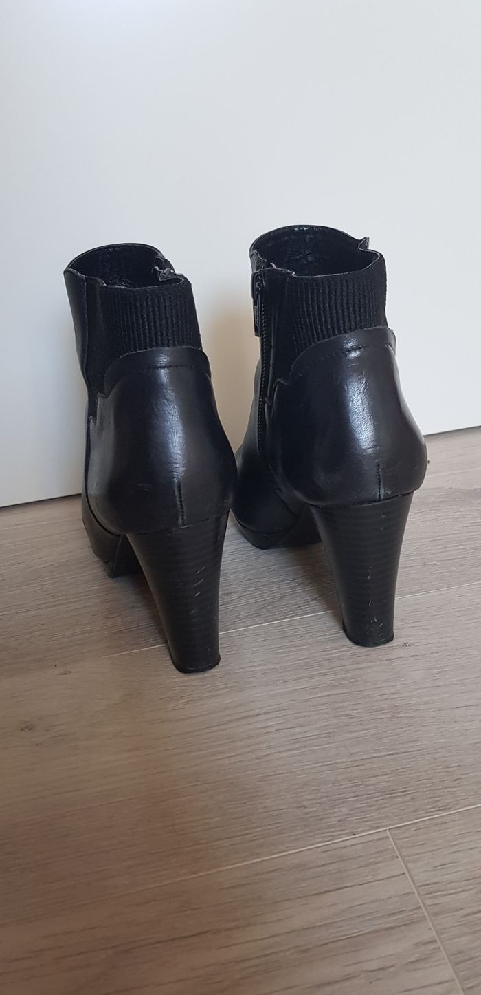 Bottines à talons en cuire - photo numéro 4