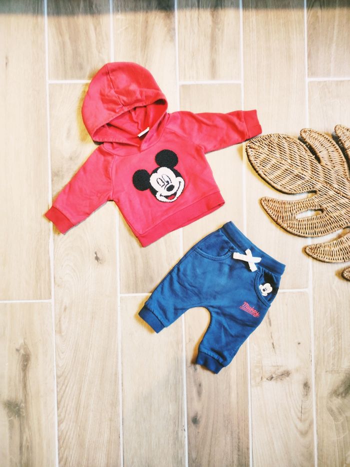 🧒🏻Disney Baby - Ensemble jogging Pantalon et sweat Mickey - Taille 3 mois