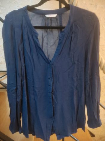 Blouse manche longue marine