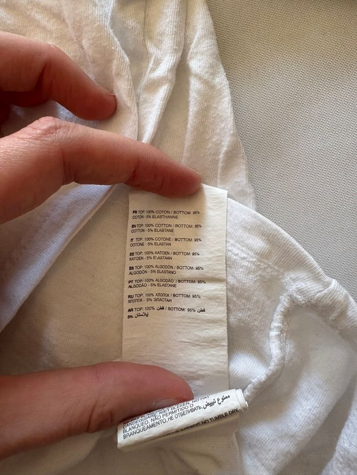 Ensemble pyjama t-shirt blanc et short à carreaux - Jennyfer - M/38 - photo numéro 5