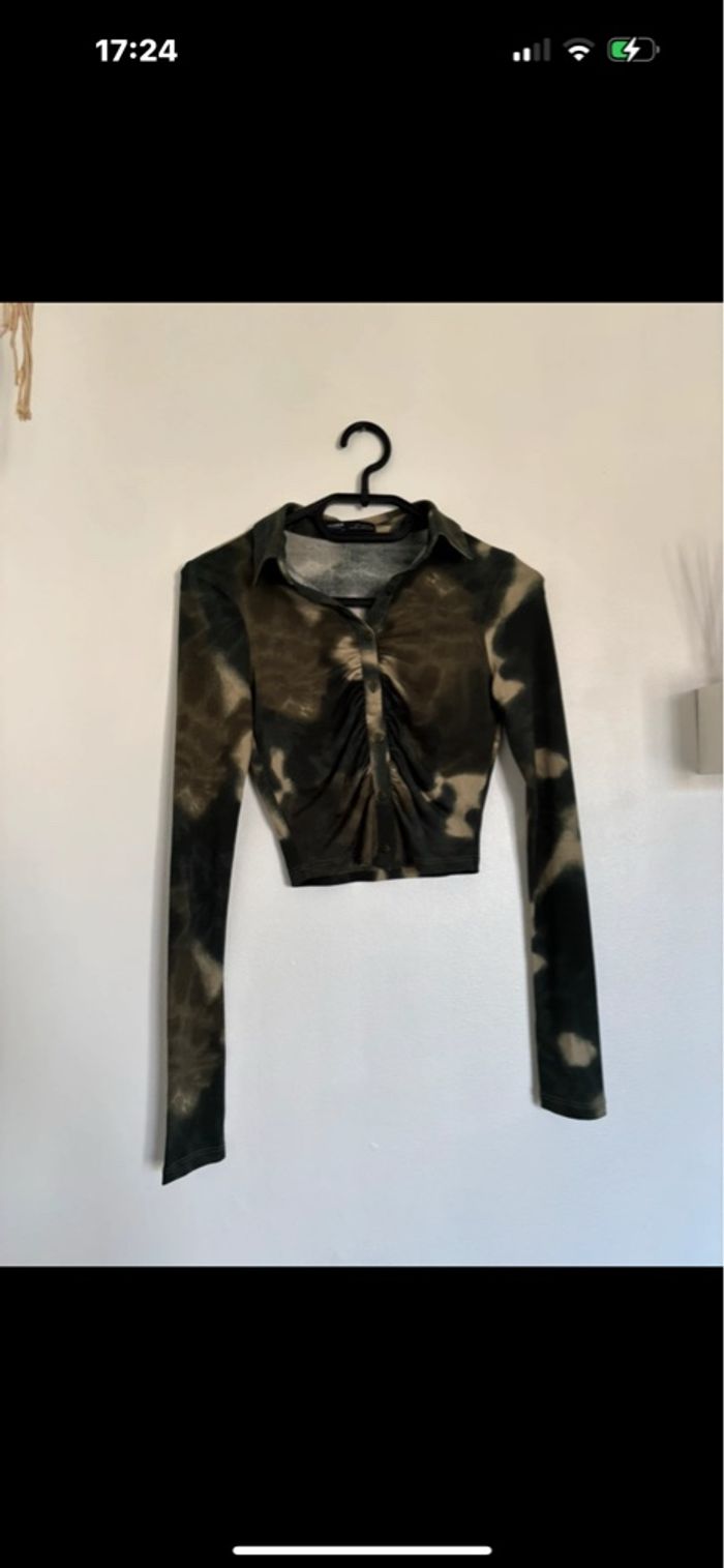 Chemise courte froncé