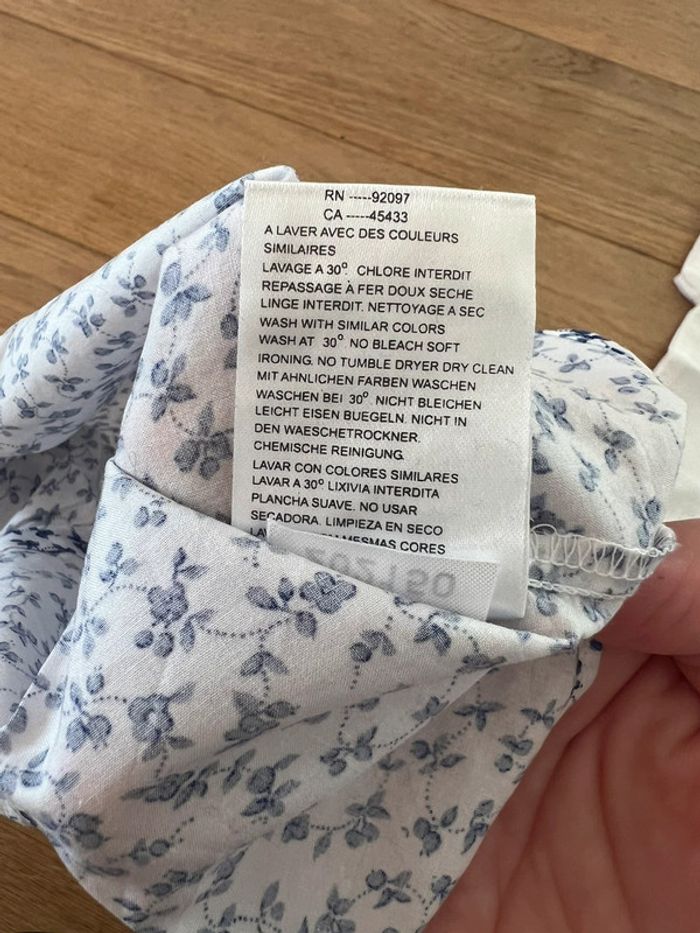 Vend lot de 2 blouses manches courtes jacadi 6 mois neuf sans étiquette - photo numéro 8