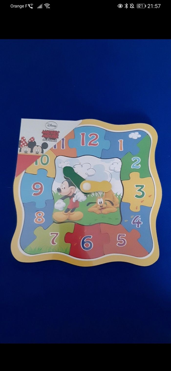 Puzzle horloge Disney