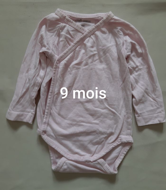 body manches longues rose fille - Gémo - 9 mois