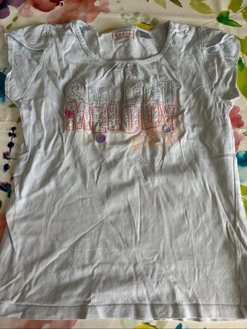 T shirt fille bleu ciel