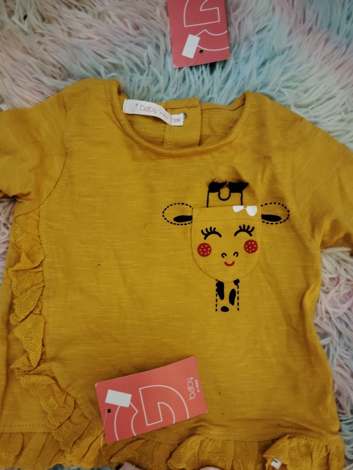 Lot bébé gemo 6/12 mois girl top hauts ensembles - photo numéro 4