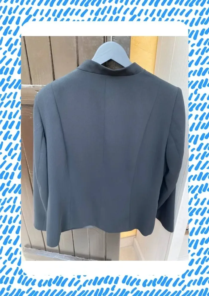 Blazer noir avec noeuds costura - photo numéro 4
