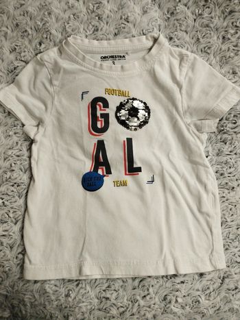 T-shirt manches courtes 3 ans ballon de foot