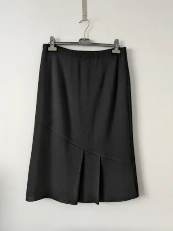 Jupe vintage noire mi-longue - Sufer - taille 46