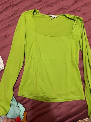 TEE shirt manche longue anis