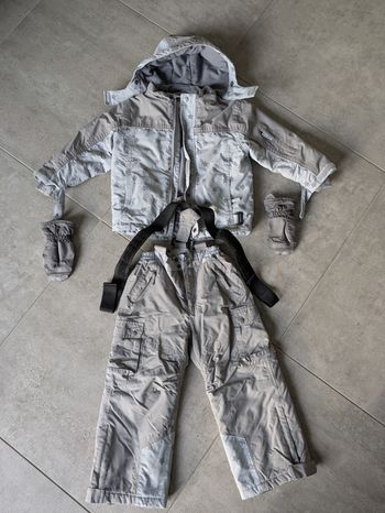 Ensemble veste pantalon ski moufles 4 ans fille garçon