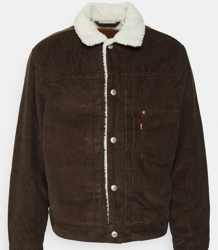 Blouson Levi’s Trucker Sherpa homme – Velours côtelé marron – Taille M - photo numéro 6