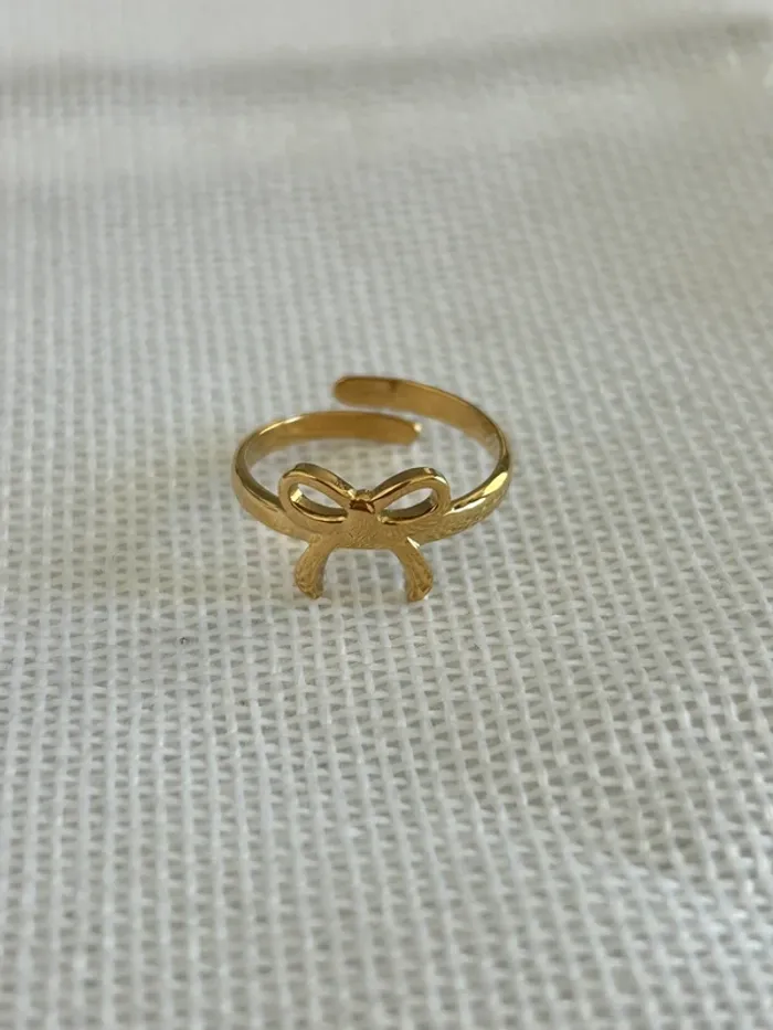 Bague noeud en acier inoxydable style vintage