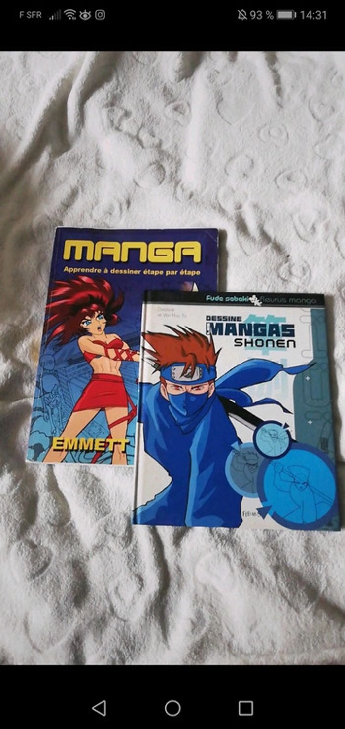 Lot livres apprendre à dessiner les Mangas