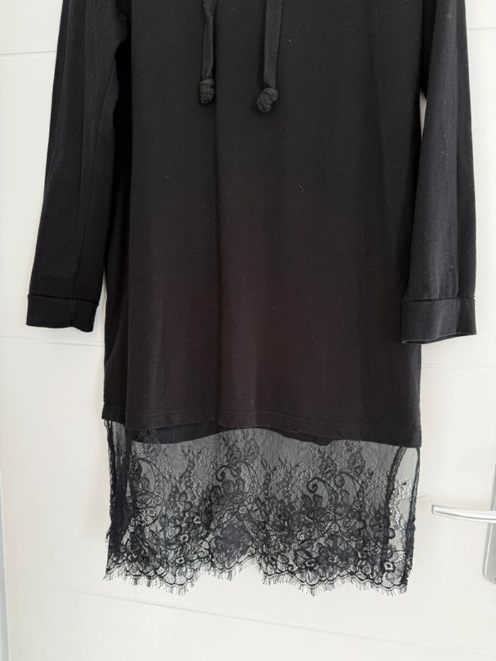 Robe Sweat pull noir haut t-shirt S loose oversize sweat-shirt pullover overhemd Camisola Sudadera - photo numéro 3