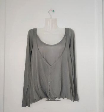 Pull léger effet gilet tee-shirt femme c