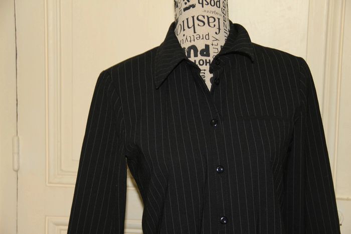 Robe chemise noire rayée Mexx - photo numéro 3