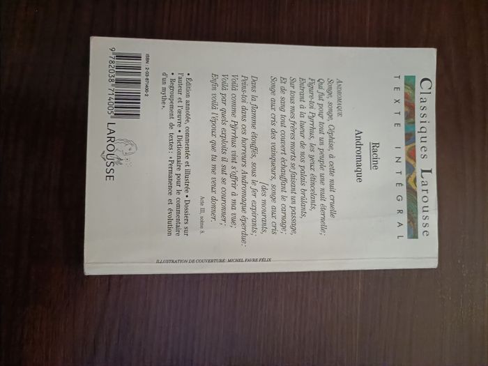 Livre Andromaque Racine - photo numéro 2