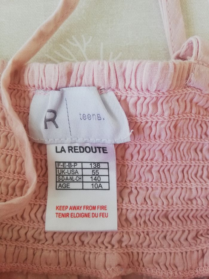 Débardeur à bretelles rose la redoute 10 ans - photo numéro 2