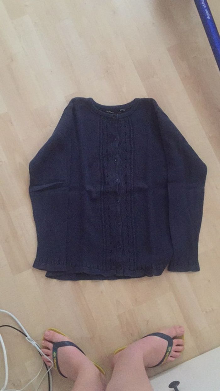 Gilet bleu marine T12 ans, Phare de la baleine