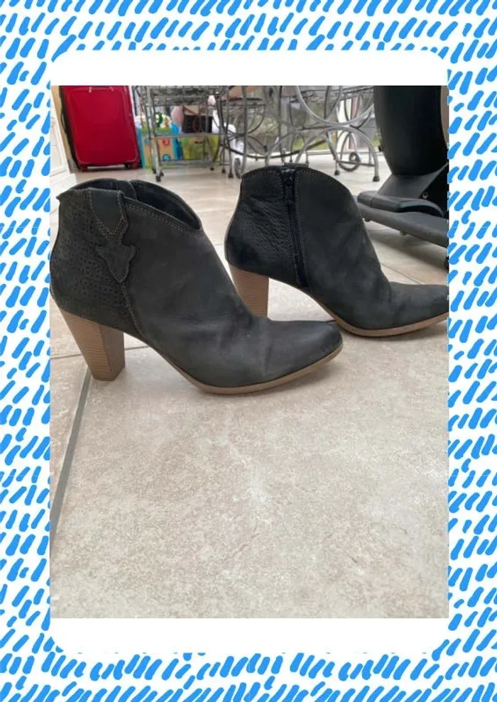 Bottines basses noir 41 Ateliers Mégis cuir
