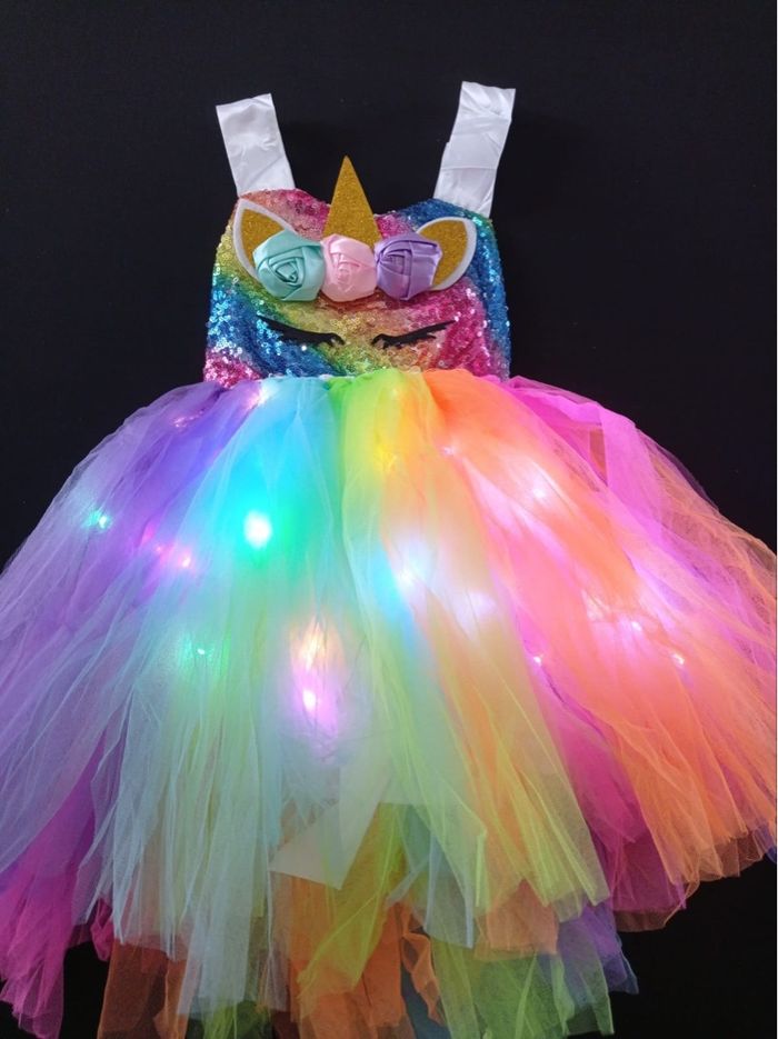 Déguisement princesse licorne LED 3ans - photo numéro 4