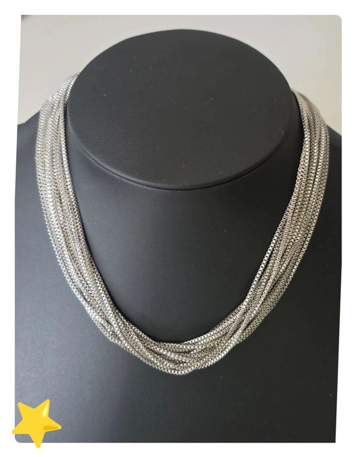 Collier multi chaîne vénitienne acier inoxydable - photo numéro 3